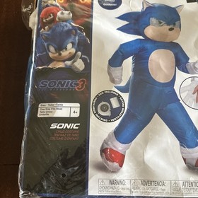 Kids Sonic Inflatable Costume Official Sonic Movie Outfit for Halloween