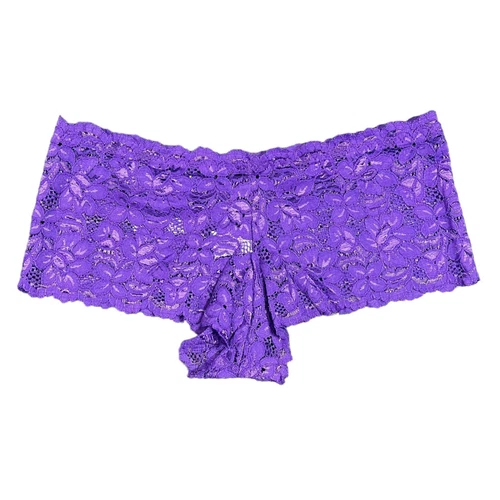 Angelina Womens Panties Underwear Lace Cheeky Boyshort Purple Small 0 2 - Picture 2 of 11
