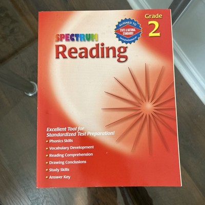 Spectrum Reading Grade 2 Workbook Homeschool Test Prep Unused