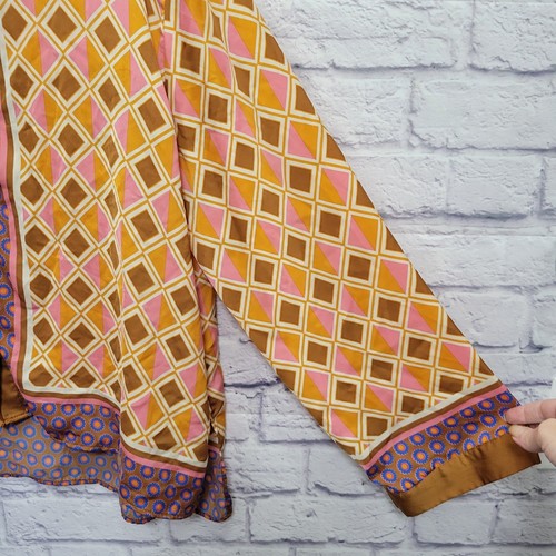 Artsy geometrische Boho Bluse Größe 2X TV berühmt Sheryl Lee Ralph Abbott Elementary - Bild 3 von 8