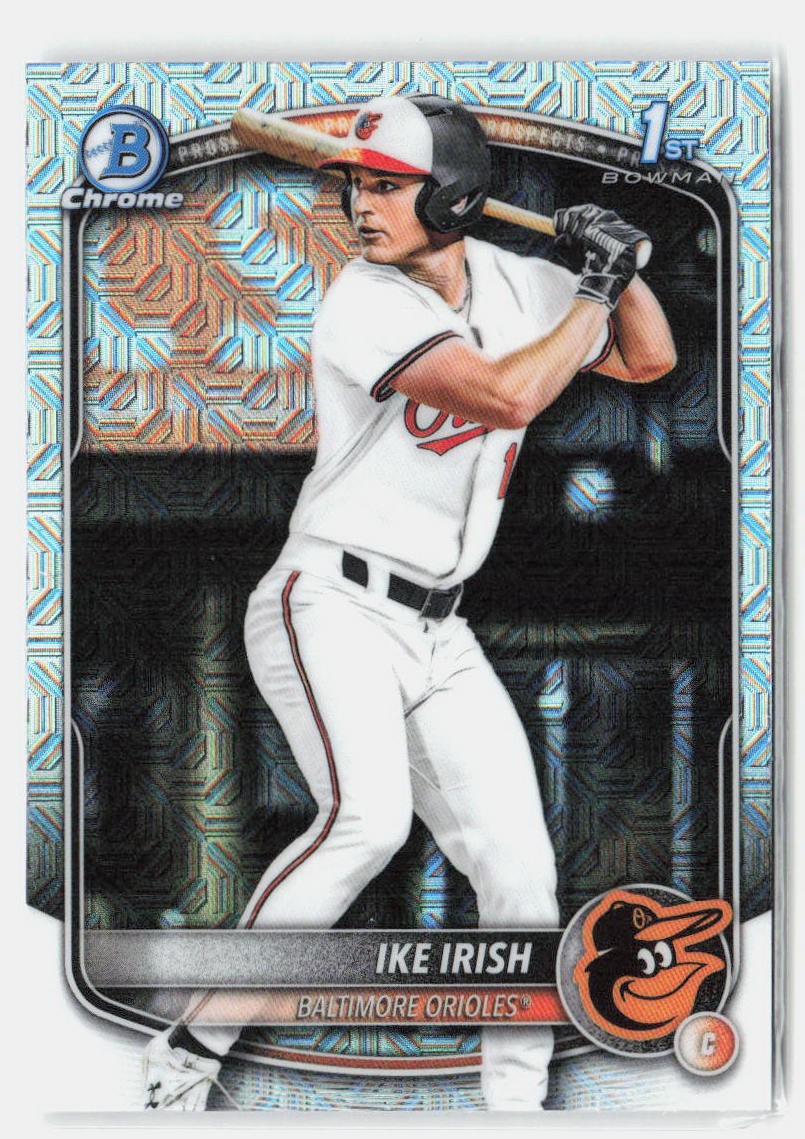 2025 Bowman Draft #BDC-16 Ike Irish Chrome Mojo Refractor