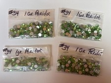 2000 SS34 PERIDOT Flat Back Swarovski Vintage Rhinestones - 1 Gross 144pc