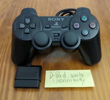 Sony PS2 BLACK Wired Controller OEM DualShock PlayStation 2 - SEE DESCRIPTION