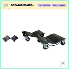 3000 Lb Vehicle Dollies With Brakes - Heavy Duty Car Movers 2-pack Black