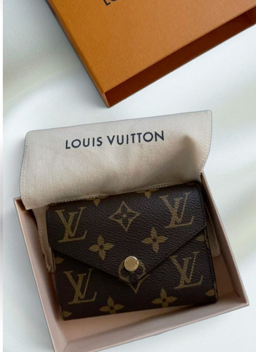 Louis Vuitton Monogram Portefeuille Victorine Tri fold Wallet Brown Pre-Owned Ex