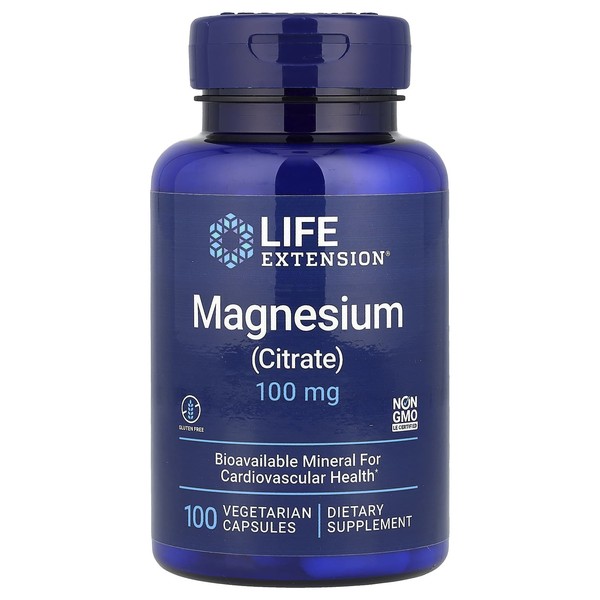 Life Extension, Magnesium (Citrate), 100Mg, 100 Veg. Kapseln-image