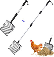Chicken Coop Accessories Stretchable Metal Chicken Poop Scooper Sifting Poop
