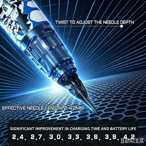 Wireless Tattoo Pen Machine Kit Complete with Power Supply Cartridge Needles Ink image 6