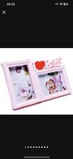 Premium Plastic Double 4x6 Photo Frame,"I Love Baby" fit Two 4x6 in Size Photos