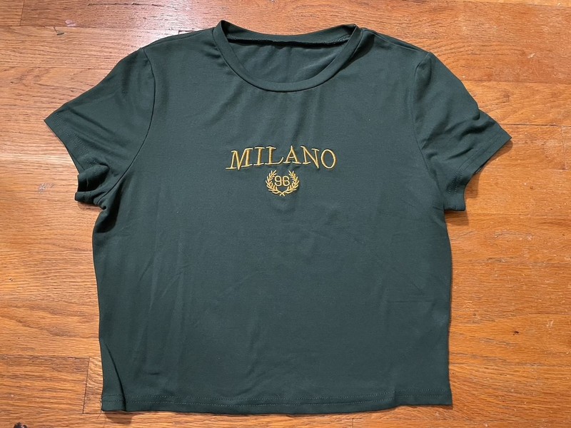 Women's Hunter Green Milano Semi-Cropped Shirt - Sz M