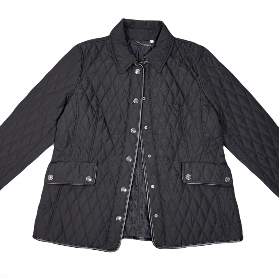 Chaqueta Abrigo Chicos Mujer A Presión Manga Larga Acolchada Negra Talla 2 Grande Foto 3 de 4