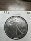 ONE US WALKING LIBERTY CHOICE 1991 GEM BU 1 OZ DOLLAR