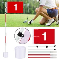 Golf backyard garden set Flag cup hole pin putting green stick pole Set 195cm
