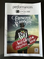 Playbill Ebenezer Scrooge’s BIG San Diego Christmas Show 