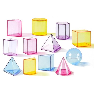 12 Stück Geometrische Formen Blöcke Set Muster Blöcke Transparent Manipulativ