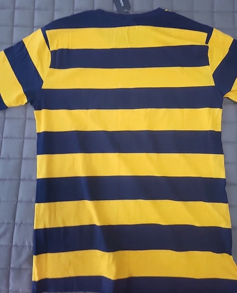 Camiseta de algodón para adolescentes Nautica amarilla y azul 100 % algodón talla 14-16 años Foto 4 de 4