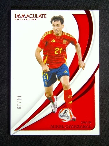2024-25 Panini Immaculate Mikel Oyarzabal #124 Spain Ruby /19 #F001