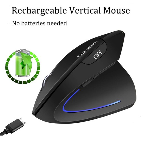 Ergonomic Wireless Mouse - Rechargeable 2.4G Optical Vertical Mice, 800 / 120... - Picture 6 of 9