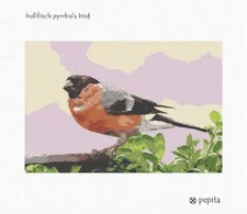 Bullfinch Pyrrhula Bird  Needlepoint Kit or Canvas