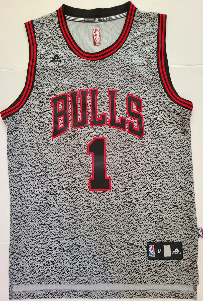 Buy the Mens Black Red NBA Chicago Bulls Derrick Rose #1 Basketball Jersey  Size M