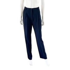 Emanuel Ungaro Vintage Knit Straight Leg Trouser Pants Navy