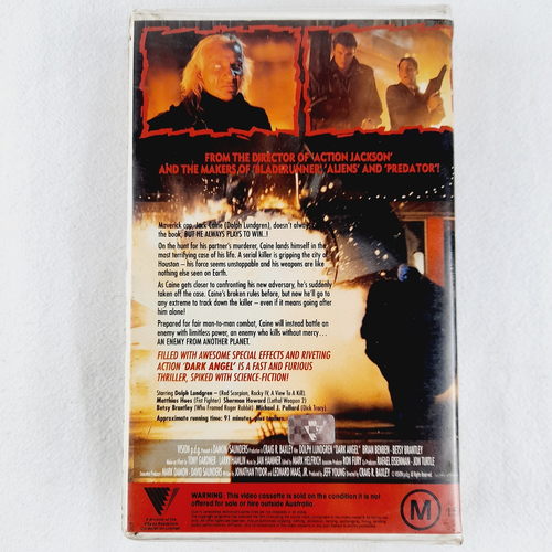 Dark Angel, 1990 VHS, Dolph Lundgren, Matthias Hues, Brian Benben, Clamshell. - Picture 2 of 11