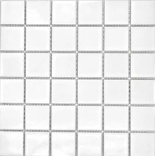 White 2x2 Shiny Porcelain Mosaic Tile Backsplash Wall Floor Kitchen Bath