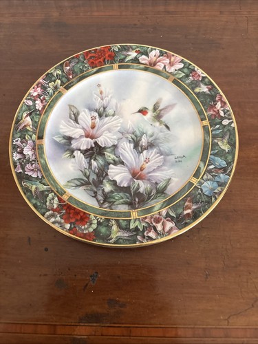 Bradex Collectors Plate The Ruby Throated Hummingbird By Lena Liu First Issue - Picture 6 of 7