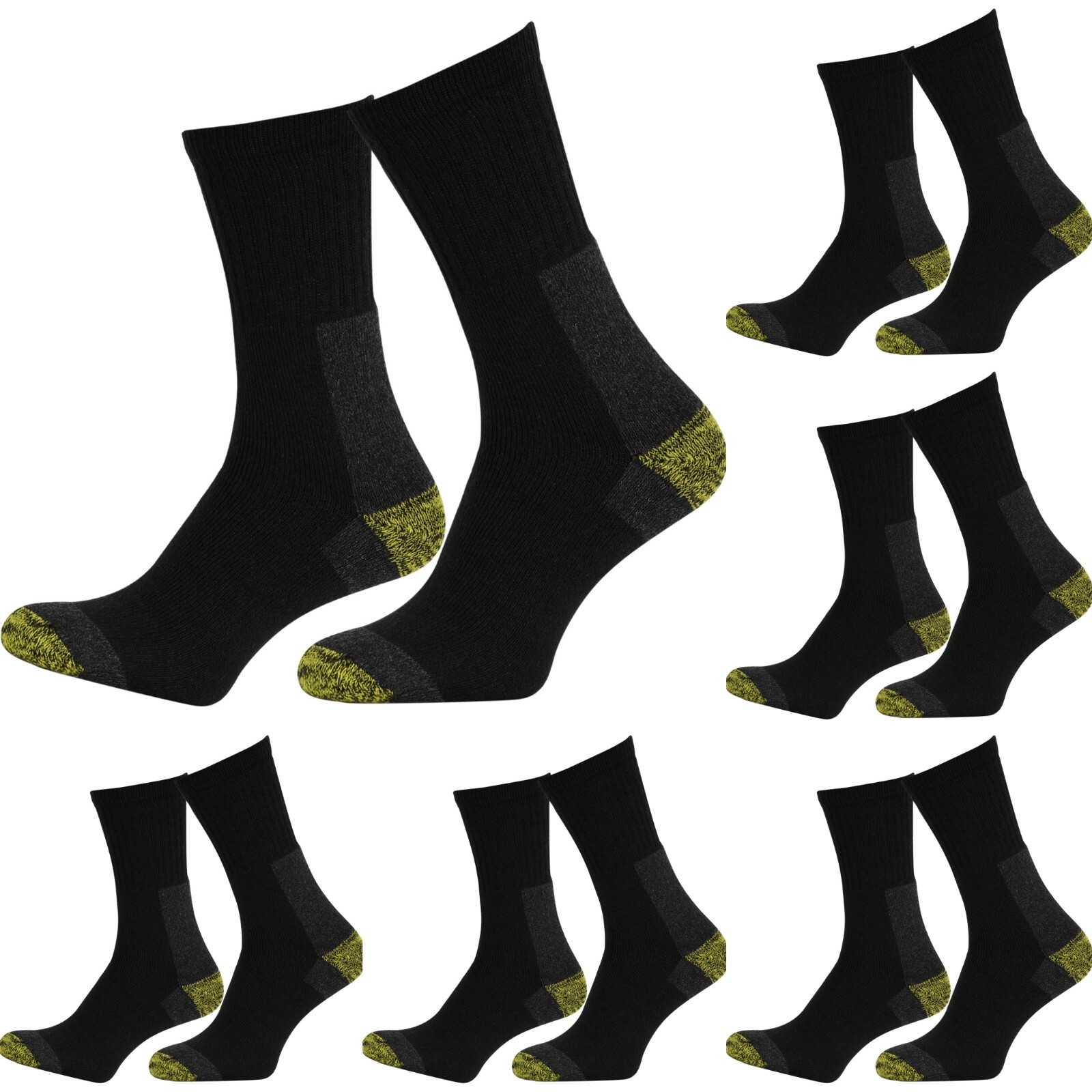 1x 6x Men's Heavy Duty Extra Thick Work Socks Reinforced Size UK 6,7,8,9,10,11 eBay