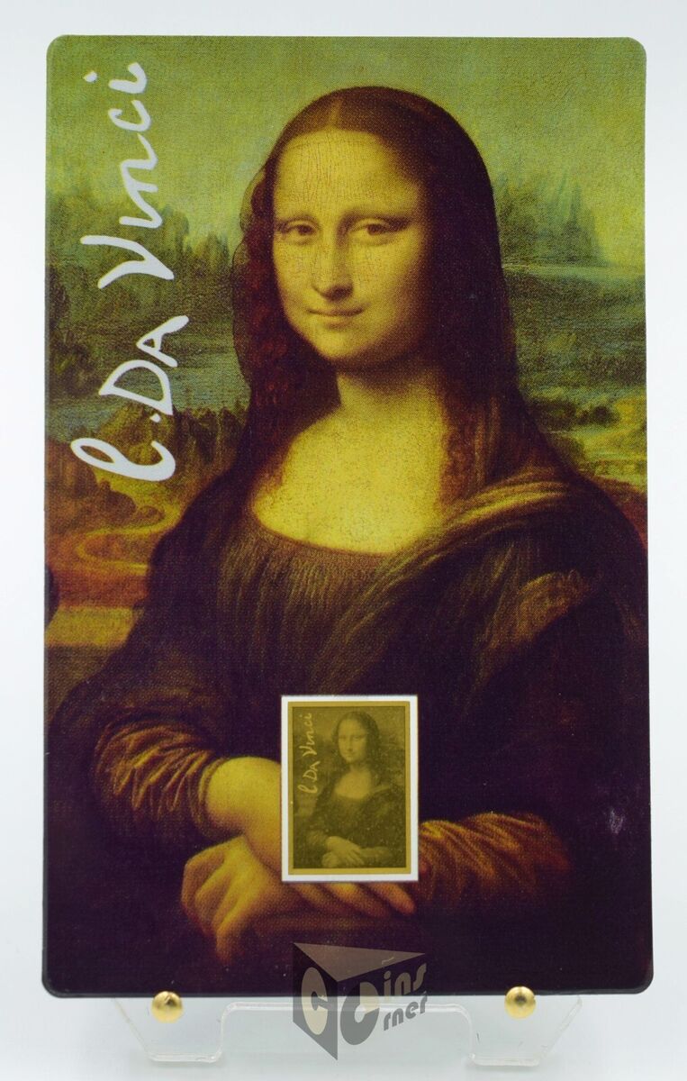 Mona Lisa by Da Vinci 1/1000 Oz 999 Gold Coin Bar 3000 Mona Lisa by Da Vinci 1/1000 Oz 999 Gold Coin Bar 3000