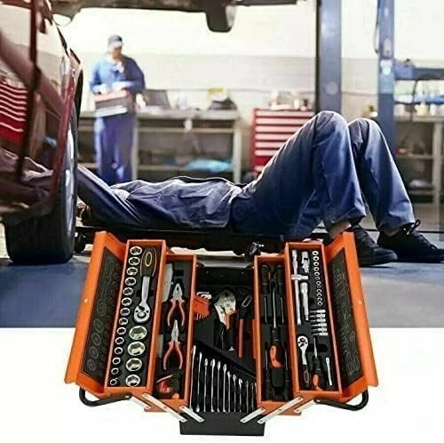 Cassetta Attrezzi Completa con 85 Pezzi in Metallo Cassetta Porta Utensili Organ - Immagine 3 di 4