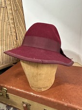 Vintage hat Betmar New York wool burgundy size 7 Fedora