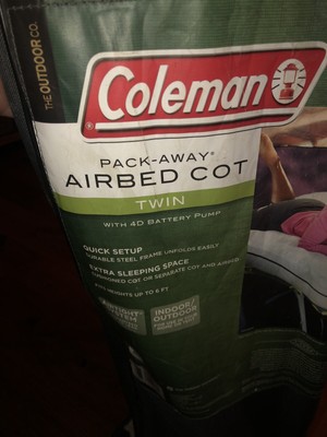 coleman camping cot air mattress