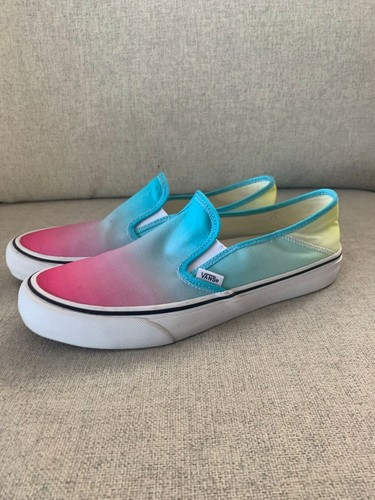 VANS Mens Rainbow Ombre Sneakers Sz 10 