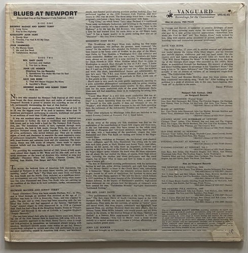 Blues At Newport Vinyl LP Schallplatte 1963 Vanguard VRS-9145 Original Shrink EX - Bild 2 von 4