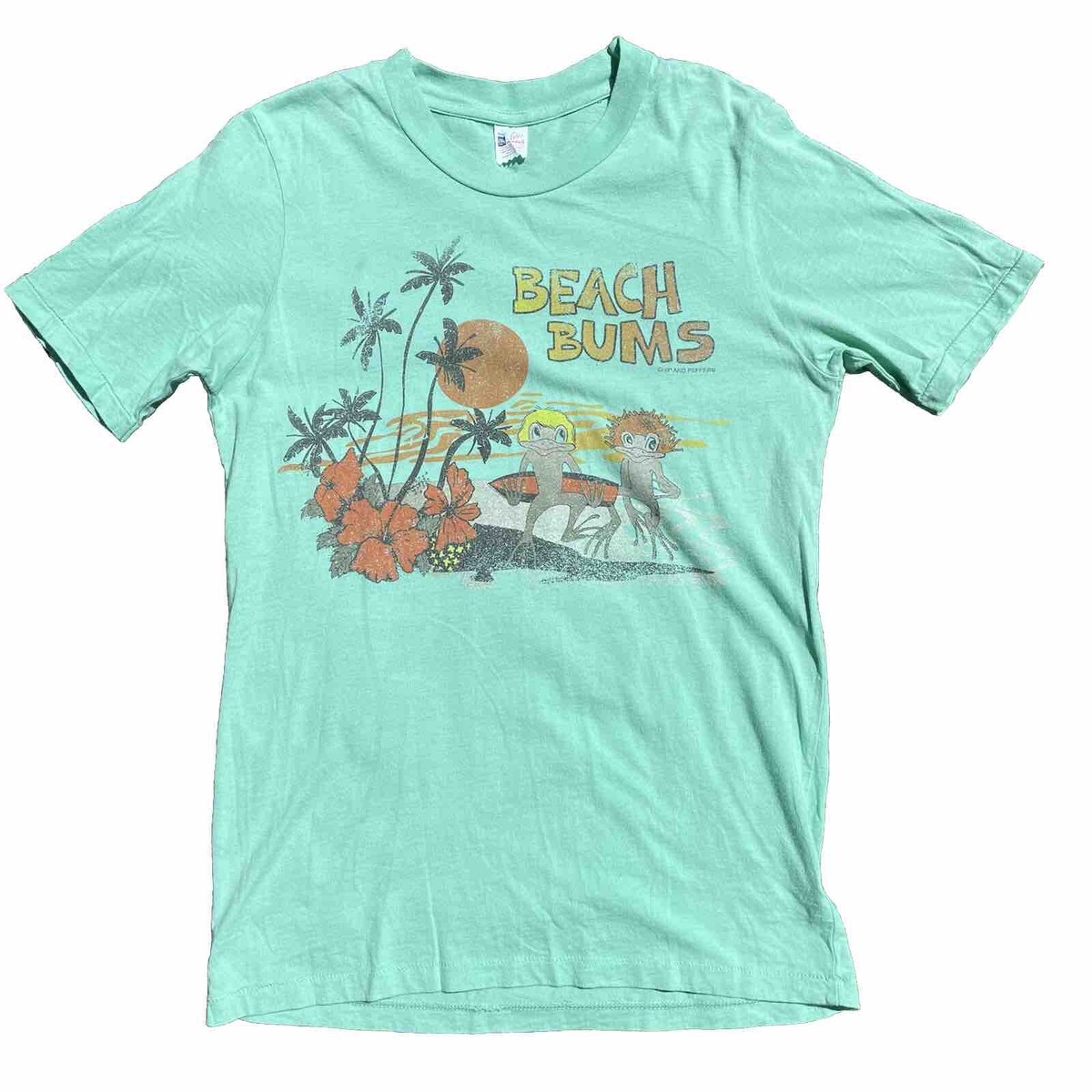 Vintage Single Stitch Beach Bum Chips And Pepper Shirt Made In USA 1987 Size S
