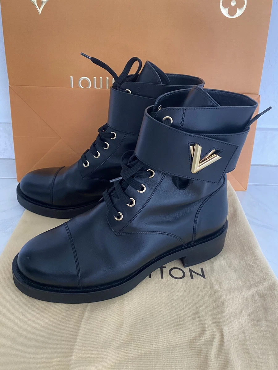 louis vuitton combat boots for women