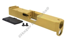 HGW Bromont RMR Slide for Glock 26 G26 9mm Stainless - Gold Cerakote