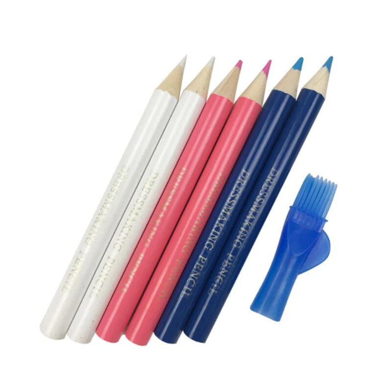 3Pcs Tailors Chalk Pen Pencil with Brush For Dressmakers DIY Craft Mark oa