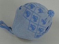 Maximo MüTze Jungen Baby 41 Baumwolle Blau SäUgling Auto Ohrenschutz Bindeband