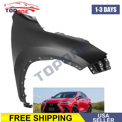 Front Passenger Right Fender Quarter Panel Black Steel For 2022-2024 Lexus Nx250
