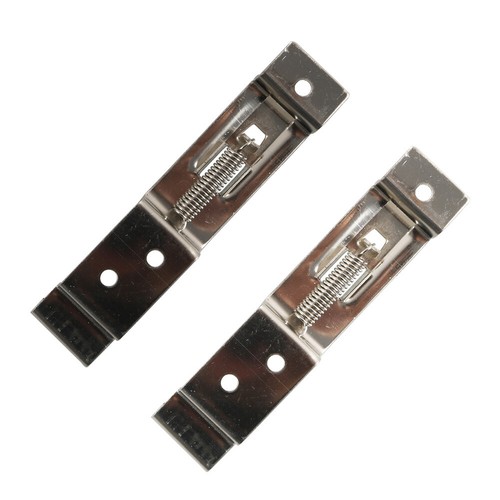 License Number Plate Frame Holder Clips Spring Loaded Bracket For Car Trailer - Picture 4 of 13