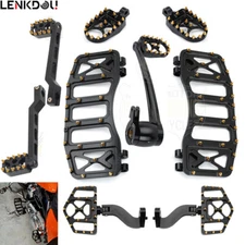 Floorboards Footboards Shifter Levers For Harley Touring Road King Glide 14-24