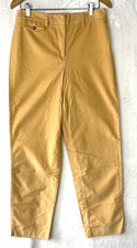 Vintage Talbots Corduroy Pants Women's 8 Yellow Gold Stretch Hi Rise Straight