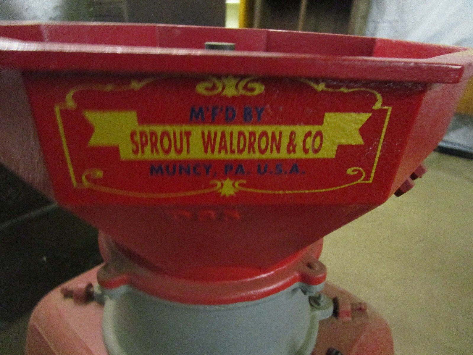Antique Sprout Waldron & Co. Muncy PA Corn / Grain Grist Mill Burr Mill