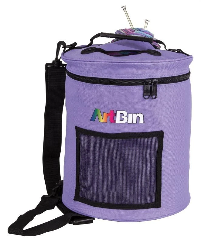 ArtBin Yarn Drum LARGE Purple Tote Knit Crochet Storage Accessory
