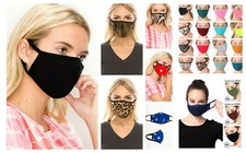 Double Layer Fashion Soft Cotton Lined Face Mask Washable Unisex Reusable