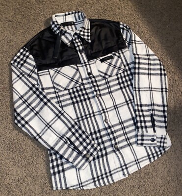 Brand New With Tags Amiri Men s White Plaid Button Up Jacket Size Medium