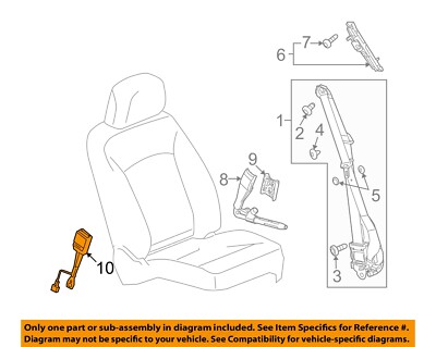 GM OEM 14-15 LaCrosse Restraint Systems Front Seat Belts-Buckle 19301310