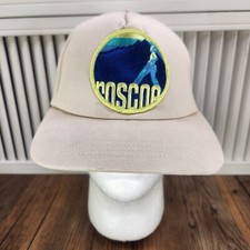 Roscoe Outdoor Hat Cap Snapback Ivory White Mens Trucker Mesh USA Made Dad Hiker